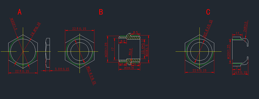 m20-cable-gland-cad-drawing-dimension